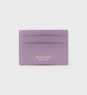 Men's Sporty And Rich Card Holder Small Leather Goods Purple / Gold | 4BnB72PY6uB