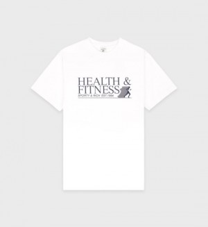 Men's Sporty And Rich Health & Fitness T Shirts White | rKFSUOfpXiu