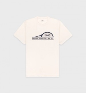 Men's Sporty And Rich S&R Racket T Shirts White / Navy | OkvaBhpzwUn