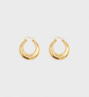 Women's Sporty And Rich Orb Hoop Earrings Jewelry Gold | cNyp38X5C2j