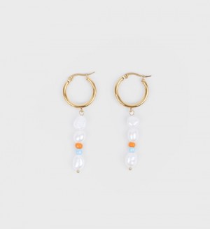 Women's Sporty And Rich Pearl & Beads Earrings Jewelry White | FVaKFkbCtNi