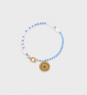 Women's Sporty And Rich SRHWC Beads Bracelet Jewelry Blue | OqNAhIb0Wid