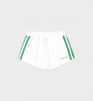 Women's Sporty And Rich Serif Logo Roller Shorts White | kf0X52ceaxb