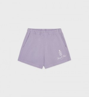 Women's Sporty And Rich Vendome Disco Shorts Purple / White | tVlLhu5Kt1E