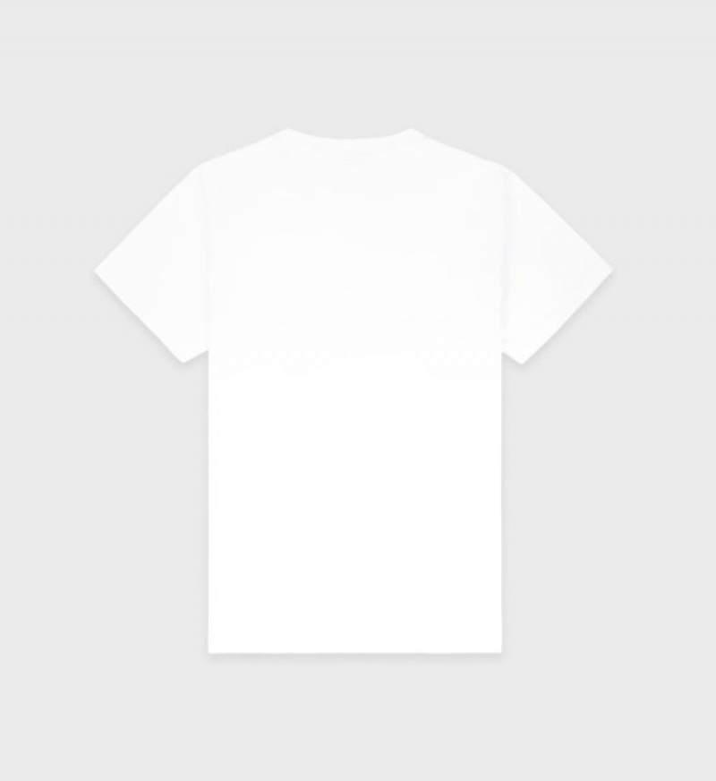 Men's Sporty And Rich Emblem White/Verde T Shirts White | Wo48Ldbdpji