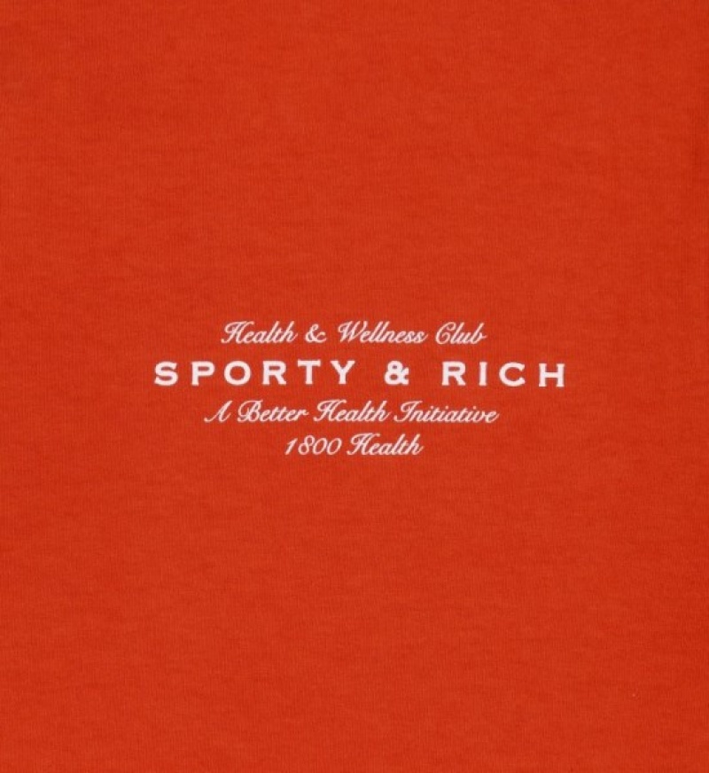 Men's Sporty And Rich Health Initiative T Shirts Red / White | n1kM6fkavoi