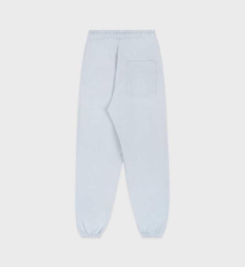 Men's Sporty And Rich Serif Logo Sweatpants Blue / White | FsjiKVy1yjy