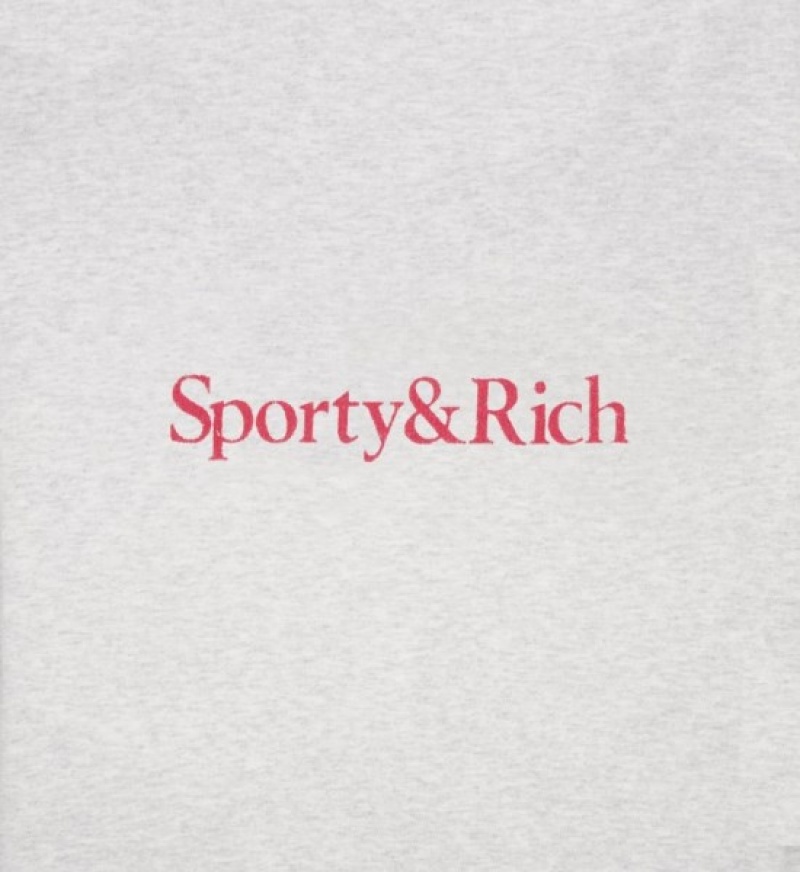 Men's Sporty And Rich Serif Logo Sweatpants Grey | YJQUUexX68x