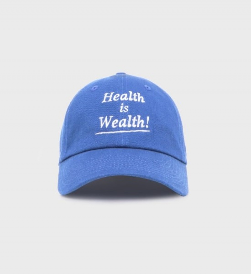 Women\'s Sporty And Rich Health Is Wealth Cap Blue | tcEsU1RtPVp