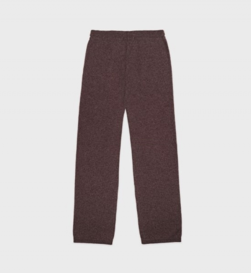 Women's Sporty And Rich SRC Cashmere Trousers Sweatpants Brown | 84FfQfJr1TI