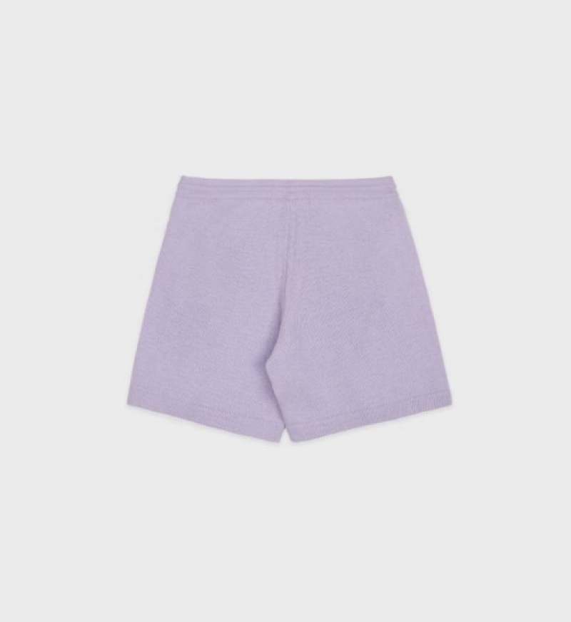 Women's Sporty And Rich Vendome Cashmere Shorts Purple / White | UJIbYanqoWw