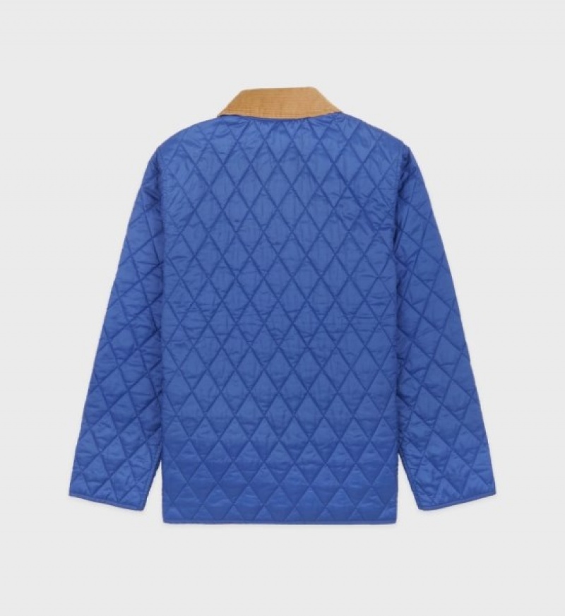 Women's Sporty And Rich Vendome Quilted Jackets Blue | 7zMKQSAc6Ek