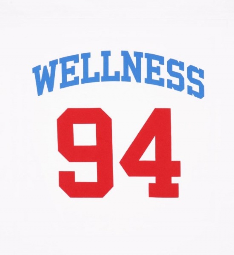 Women's Sporty And Rich Wellness 94 Rugby Tee T Shirts White / Light Red / Red Blue | j8oLdjWFfjh