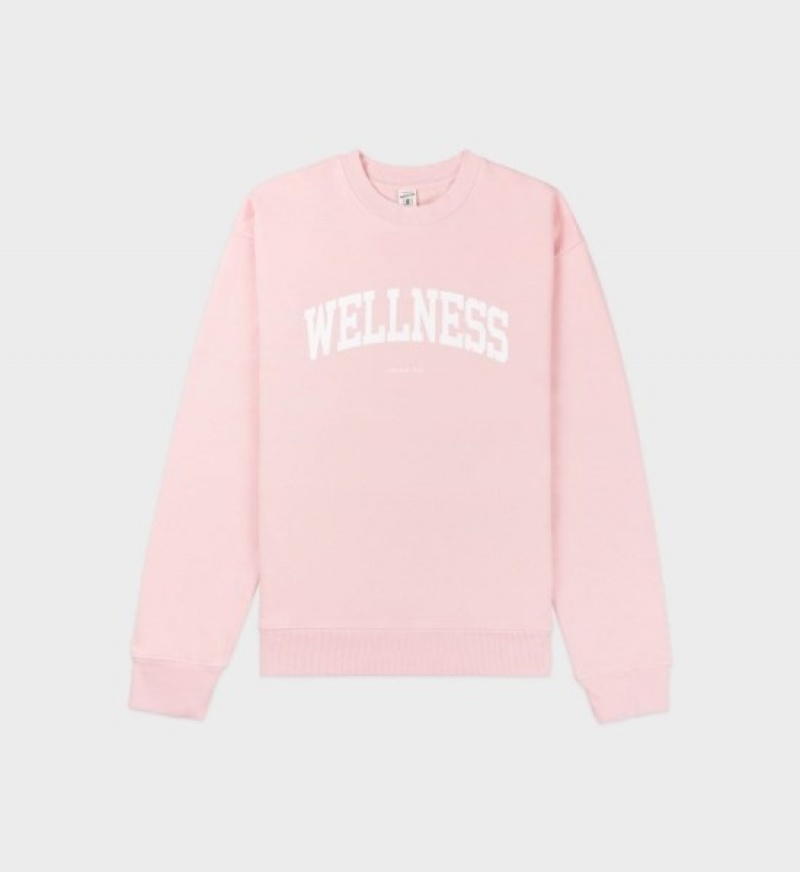 Women\'s Sporty And Rich Wellness Ivy Crewneck Sweatshirts White | YizjyZHn6KO