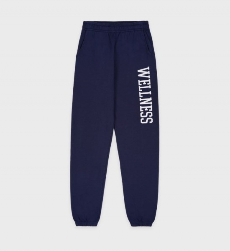 Women\'s Sporty And Rich Wellness Ivy Sweatpants Navy | 7WqdFUrliwa