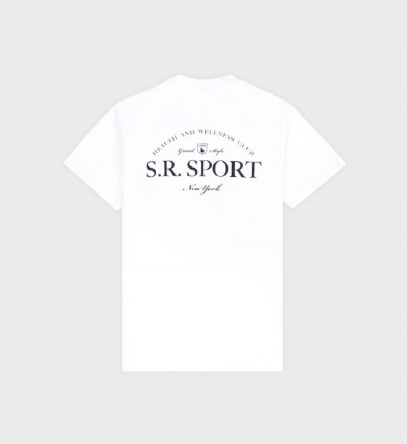 Women's Sporty And Rich Wimbledon T Shirts White / Navy | UsAbK2US1aE